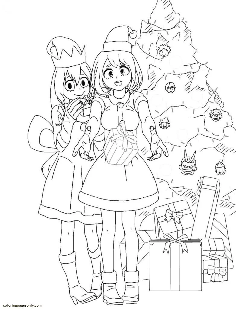 Desenhos de Uraraka Para Colorir 29