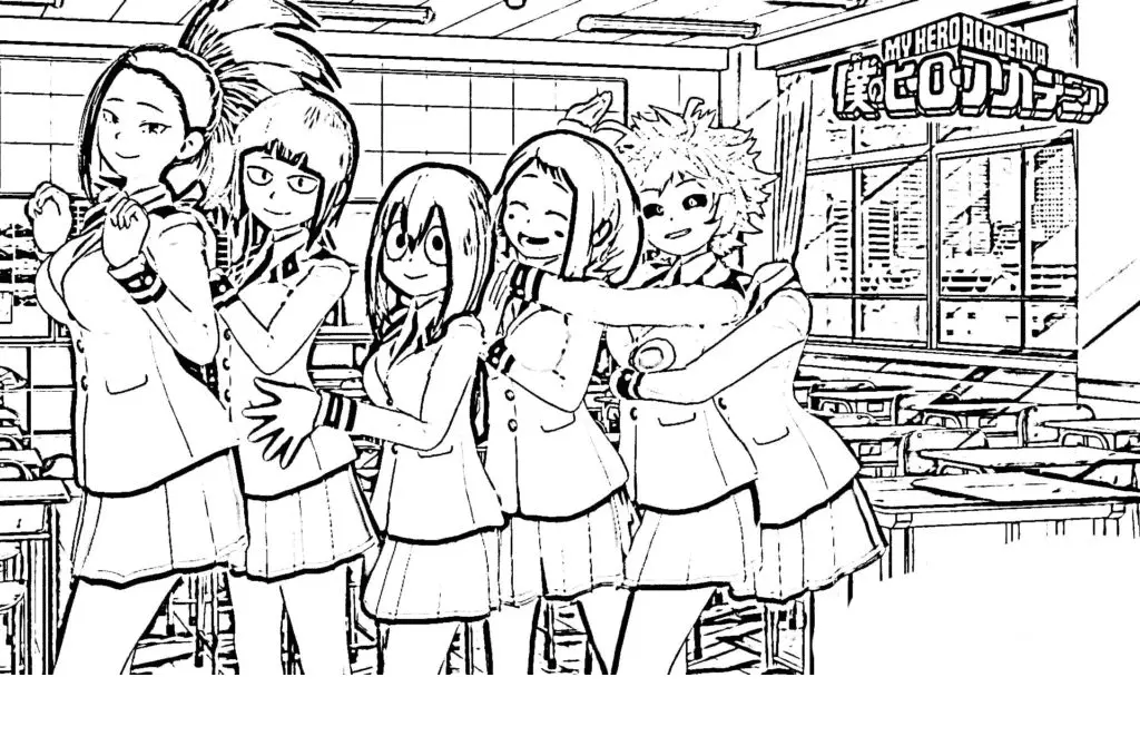 Desenhos de Uraraka Para Colorir 31