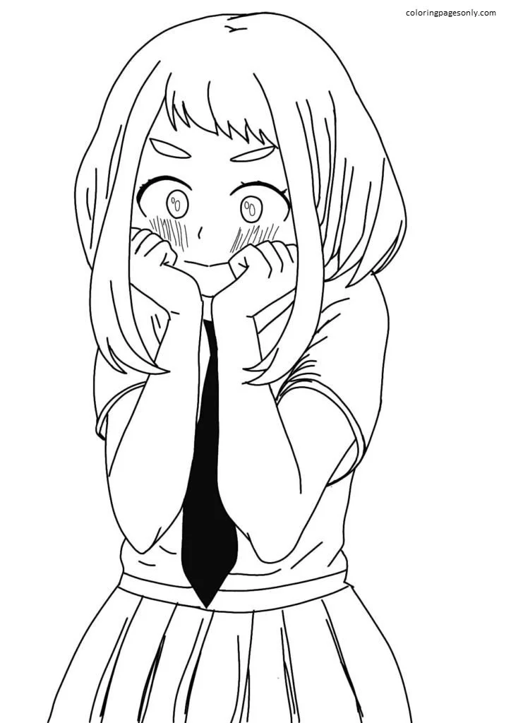 Desenhos de Uraraka Para Colorir 32