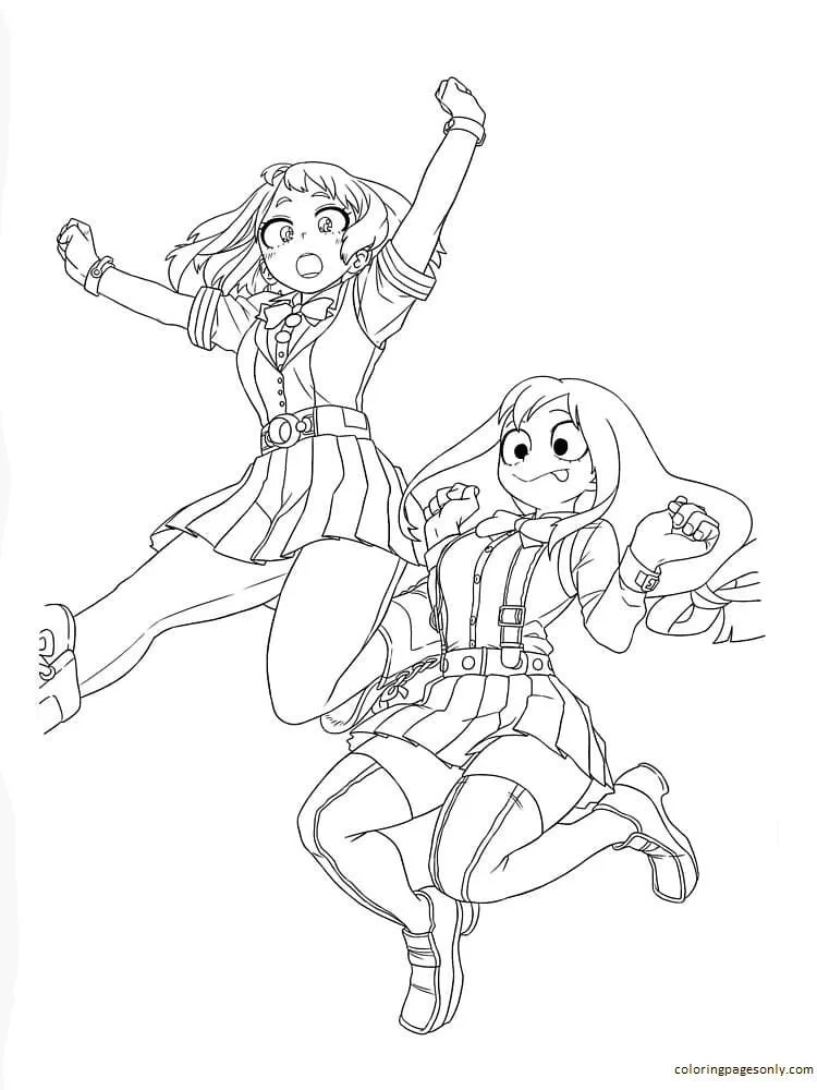 Desenhos de Uraraka Para Colorir 34