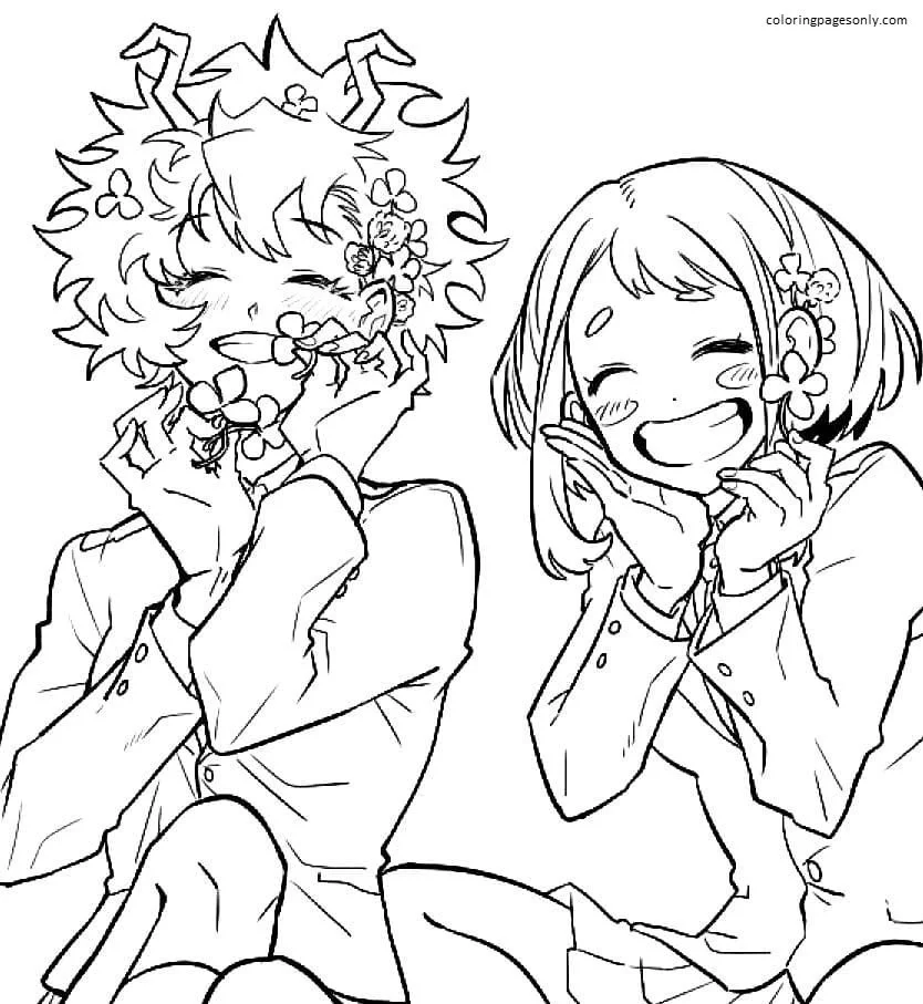 Desenhos de Uraraka Para Colorir 35