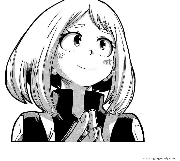 Desenhos de Uraraka Para Colorir 38