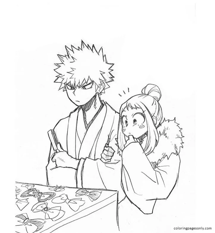 Desenhos de Uraraka Para Colorir 40