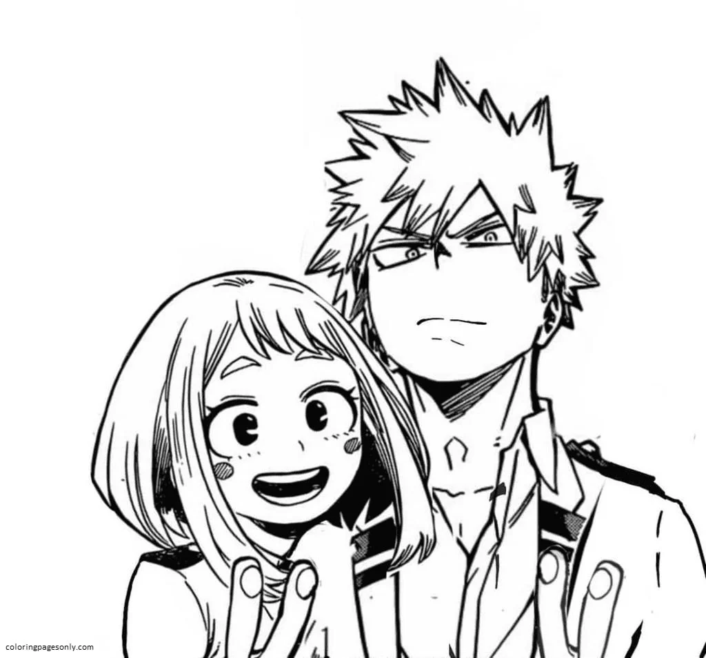 Desenhos de Uraraka Para Colorir 41