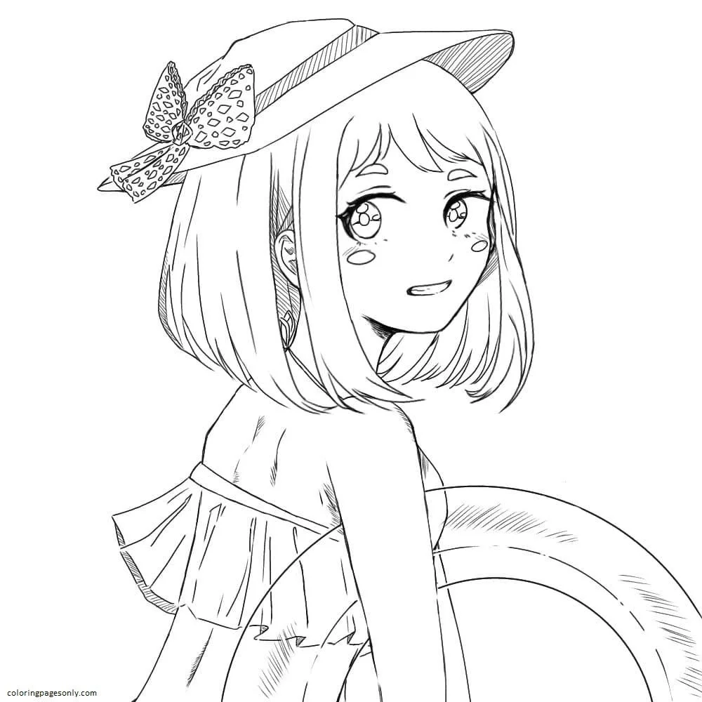 Desenhos de Uraraka Para Colorir 43