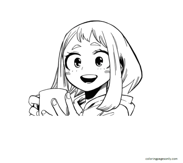 Desenhos de Uraraka Para Colorir 45