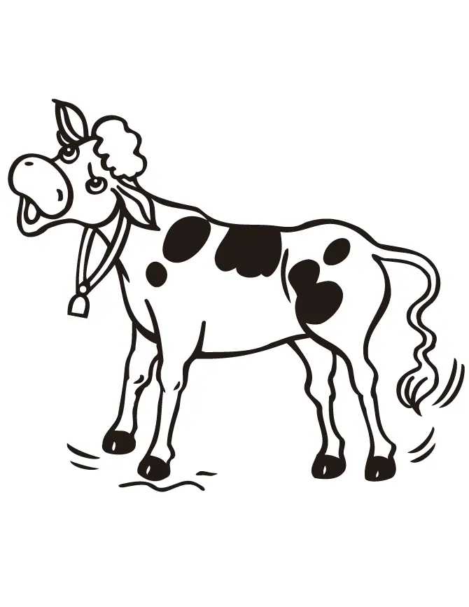 Desenhos de Vaca Fofa Para Colorir