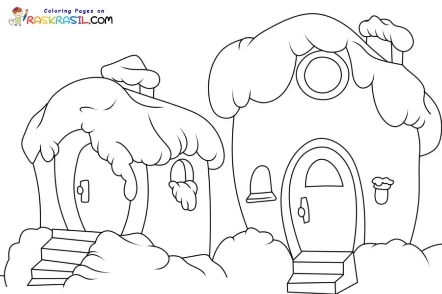 Desenhos de Whoville Casas Para Colorir 2