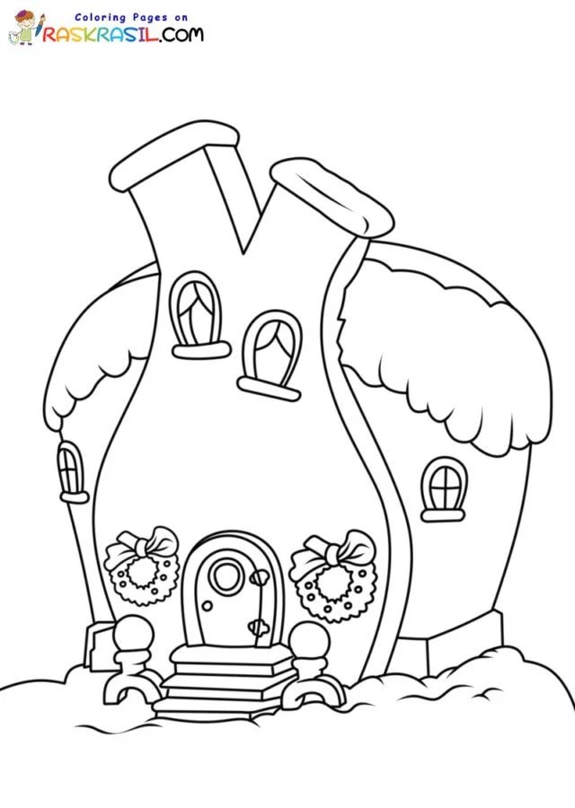 Desenhos de Whoville Casas Para Colorir 9