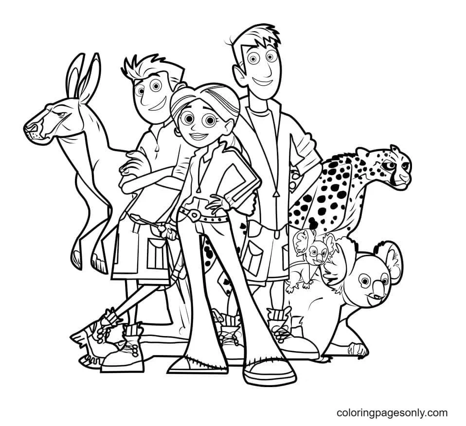 Desenhos de Wild Kratts Para Colorir 2