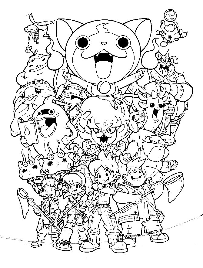 Desenhos de Yo Kai Watch Para Colorir 1