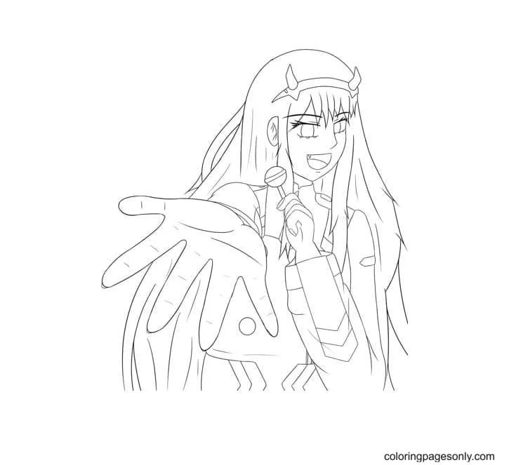 Desenhos de Zero Two Para Colorir 20