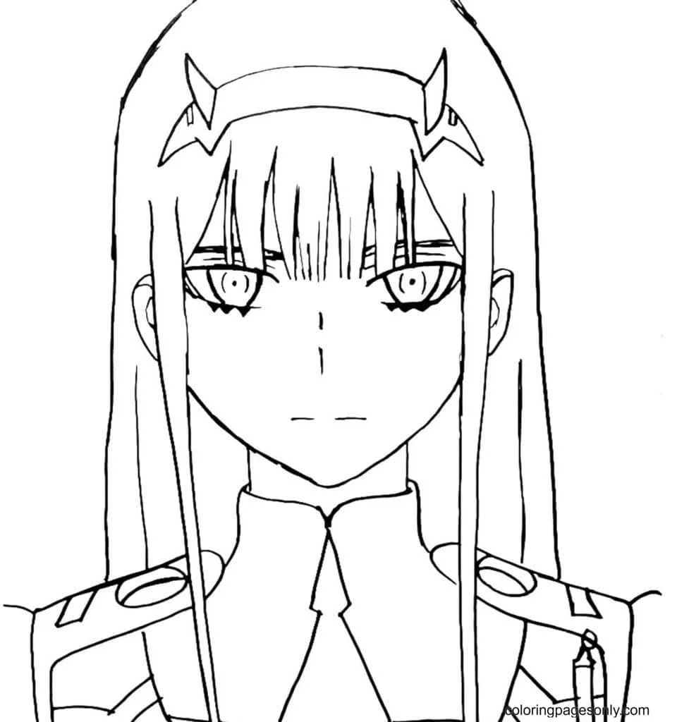 Desenhos de Zero Two Para Colorir 4