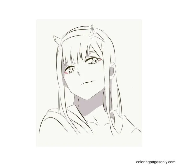 Desenhos de Zero Two Para Colorir 6