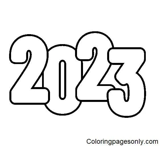 Desenhos do Ano Novo Para Colorir 2023 16