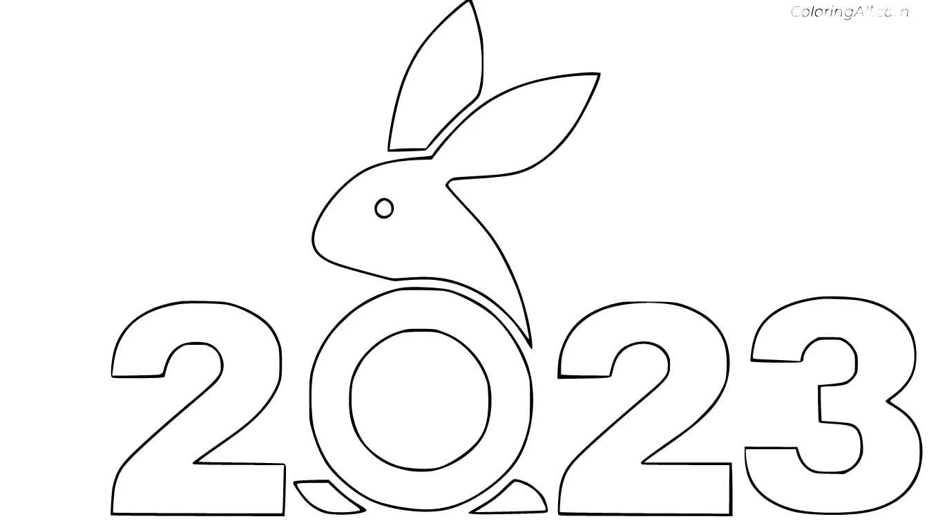 Desenhos do Ano Novo Para Colorir 2023 21