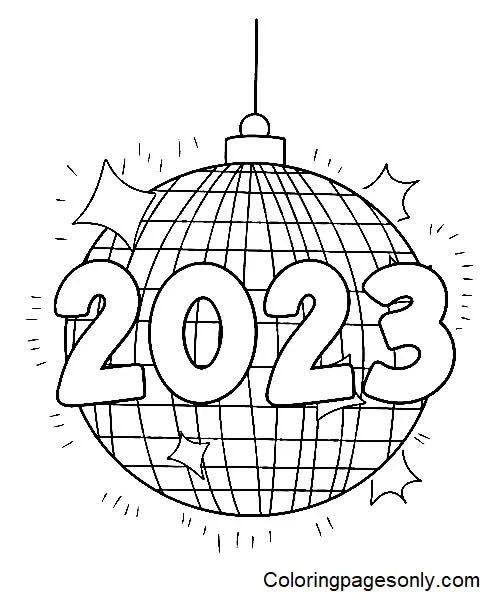 Desenhos do Ano Novo Para Colorir 2023 26