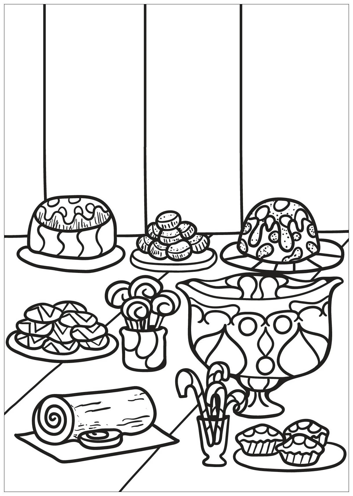 Desenhos de Sobremesas Para Colorir 19