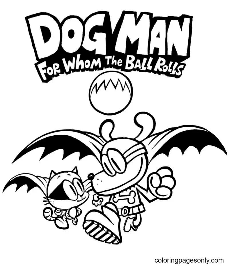 Dog Man Coloring Pages 12