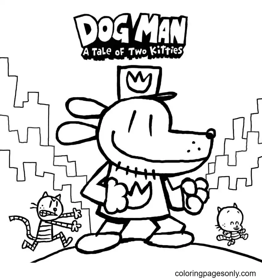 Dog Man Coloring Pages 15