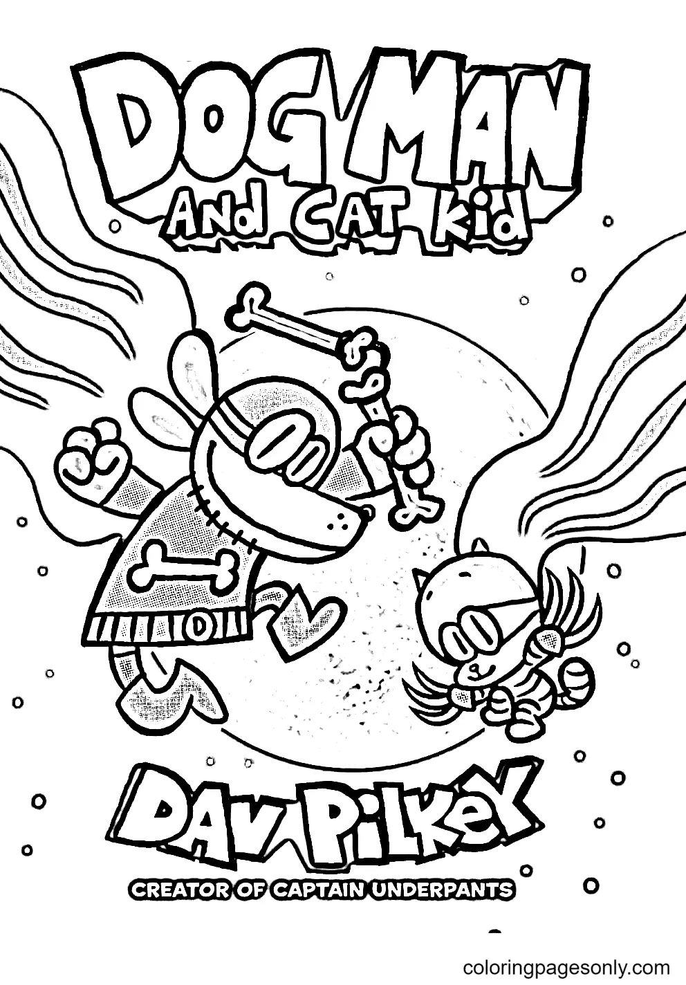 Dog Man Coloring Pages 9