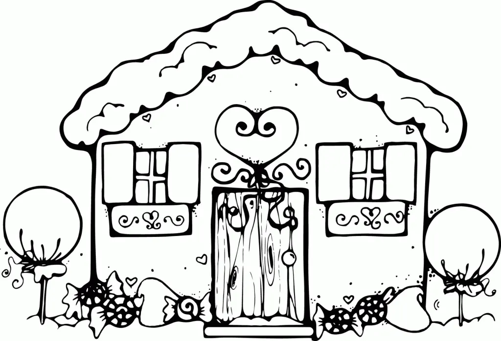 Desenhos de Casa de Boneca Para Colorir 18