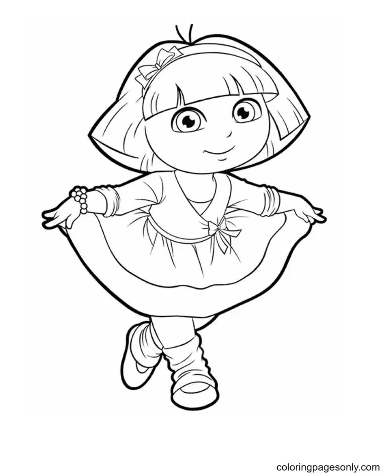 Dora The Explorer Coloring Pages to Print - Free Printable Coloring Pages