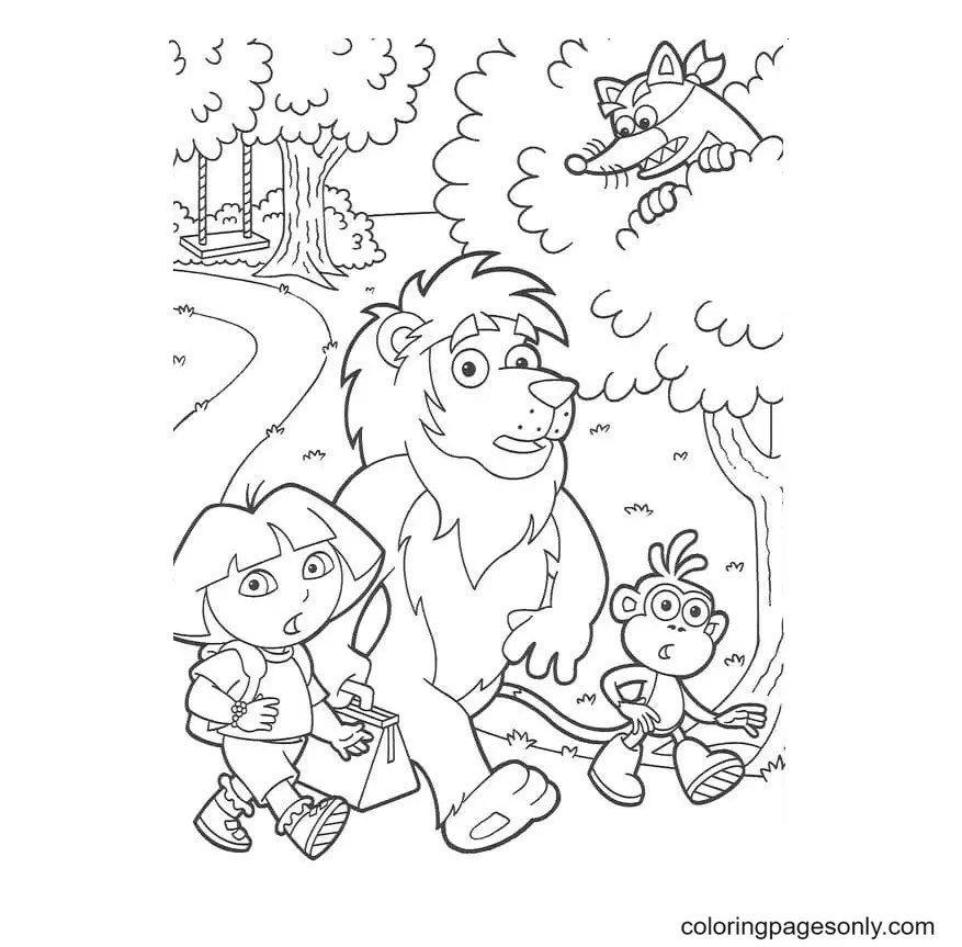 Dora The Explorer Coloring Pages 49