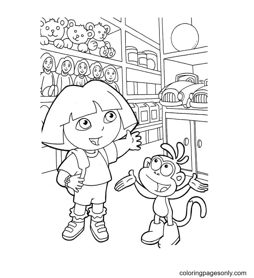 Dora The Explorer Coloring Pages 52