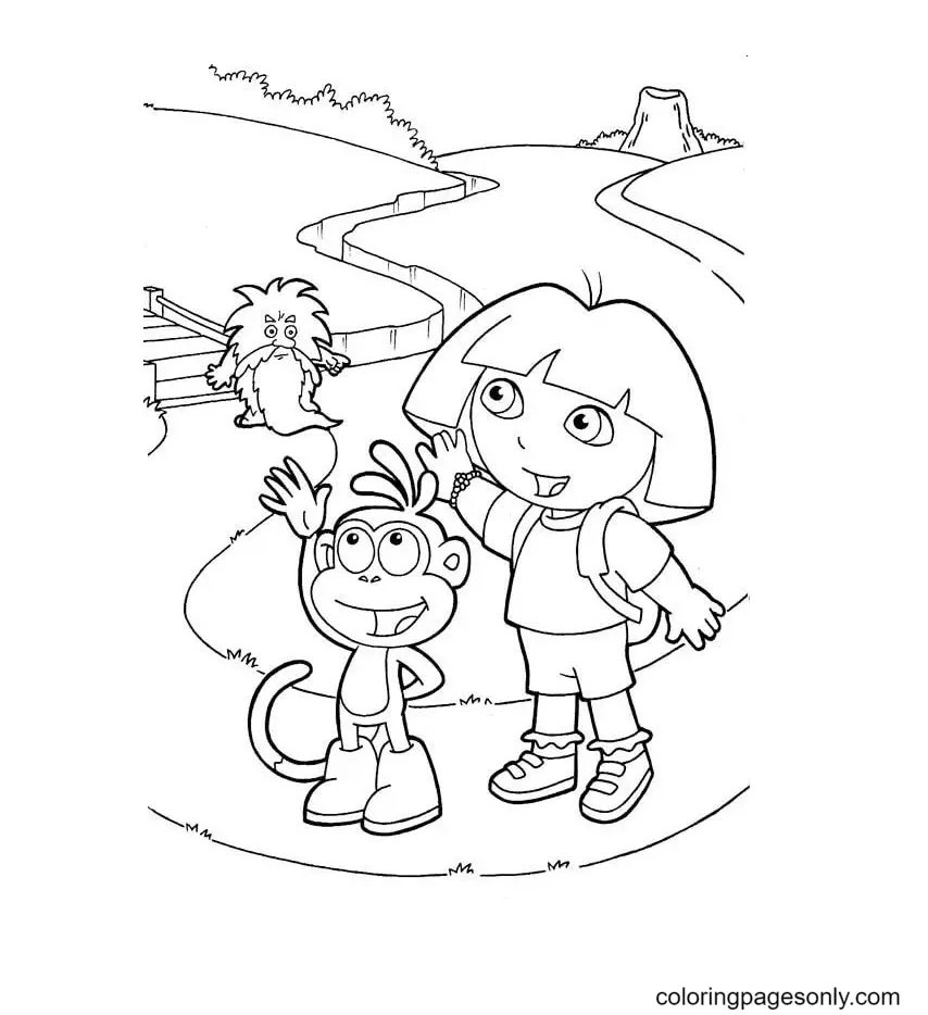 Dora The Explorer Coloring Pages 65