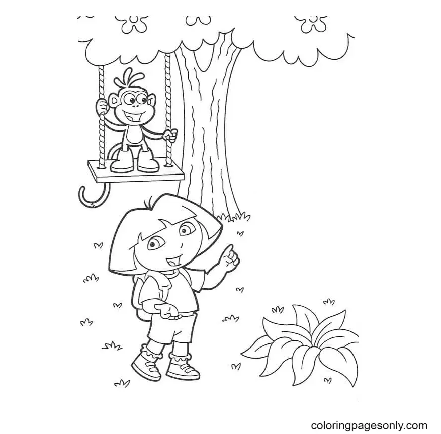 Dora The Explorer Coloring Pages 84