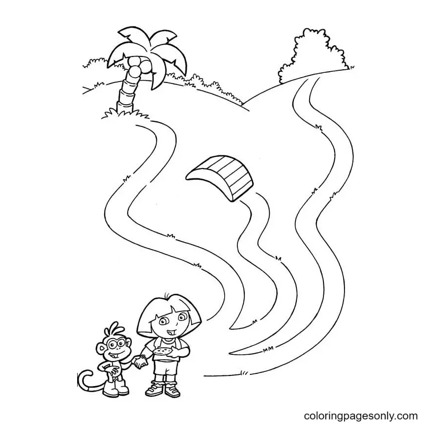 Desenhos de Dora a Aventureira Para Colorir