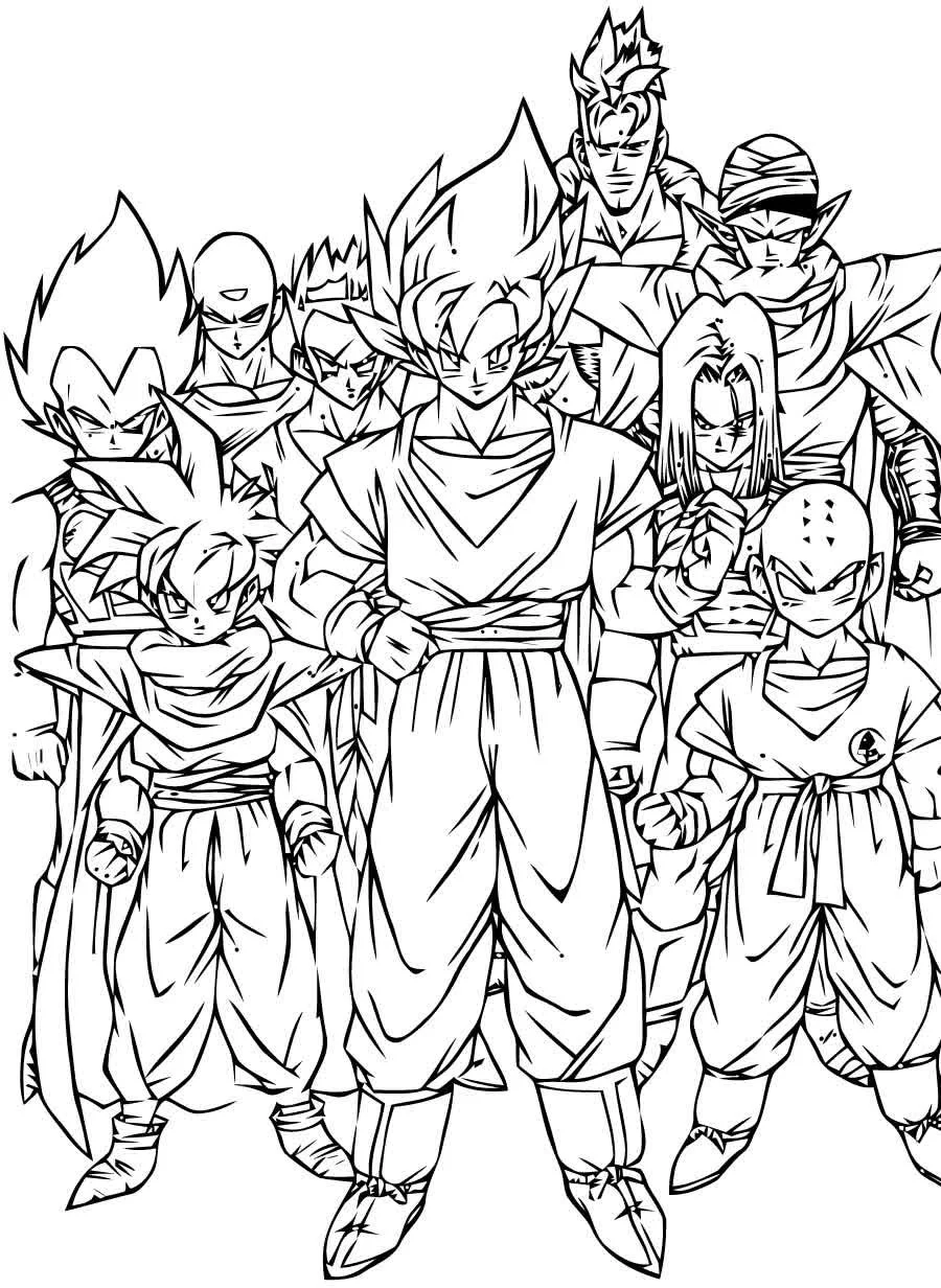 Dragon Ball Z Para Colorear 11