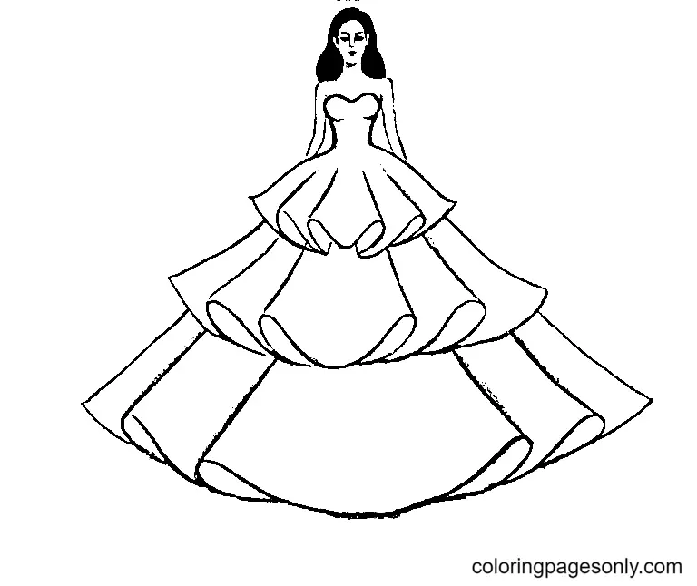 Desenhos de Dress Para Colorir 12