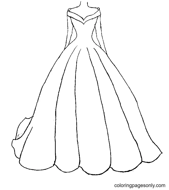 Dress Coloring Pages 13