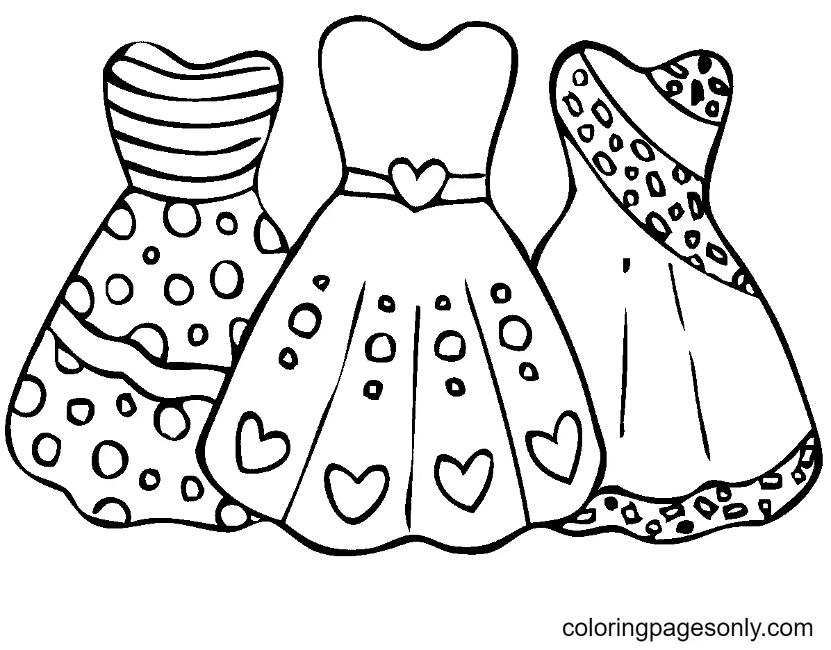 Desenhos de Dress Para Colorir 24