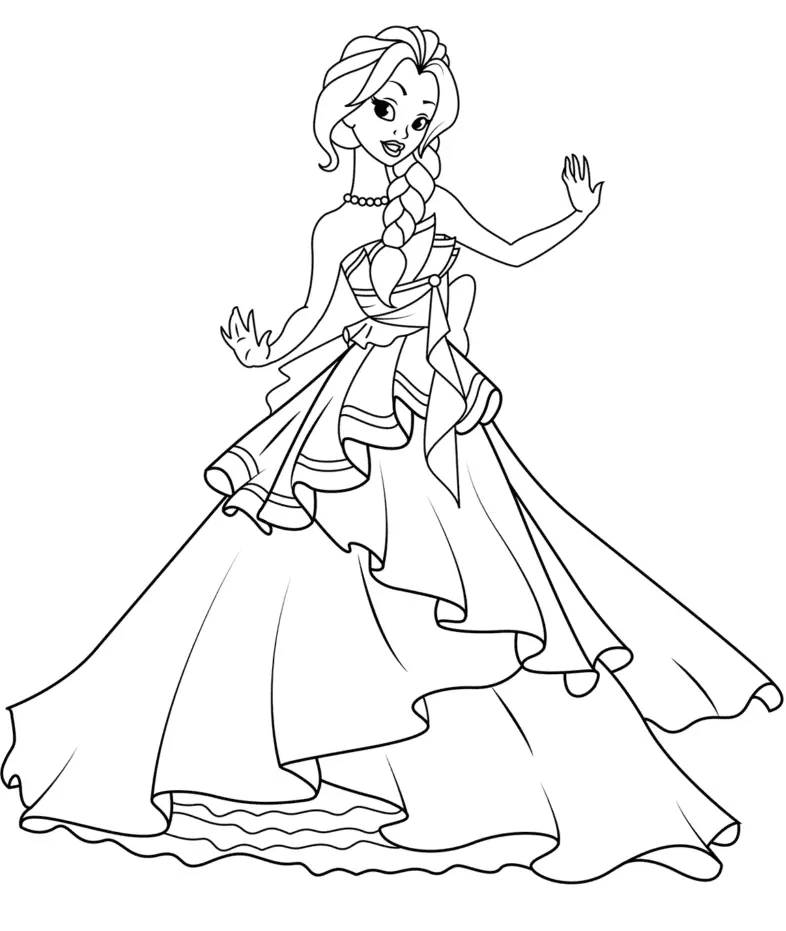 Desenhos de Dress Para Colorir 7