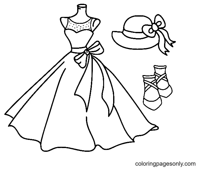 Dress Coloring Pages 8