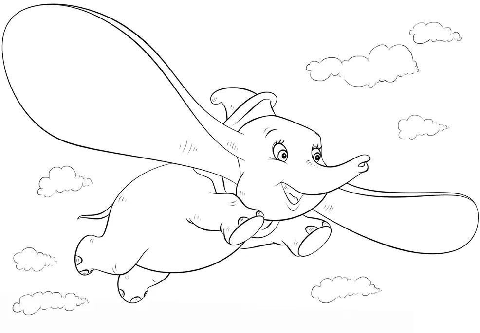 Dumbo Para Colorear 54