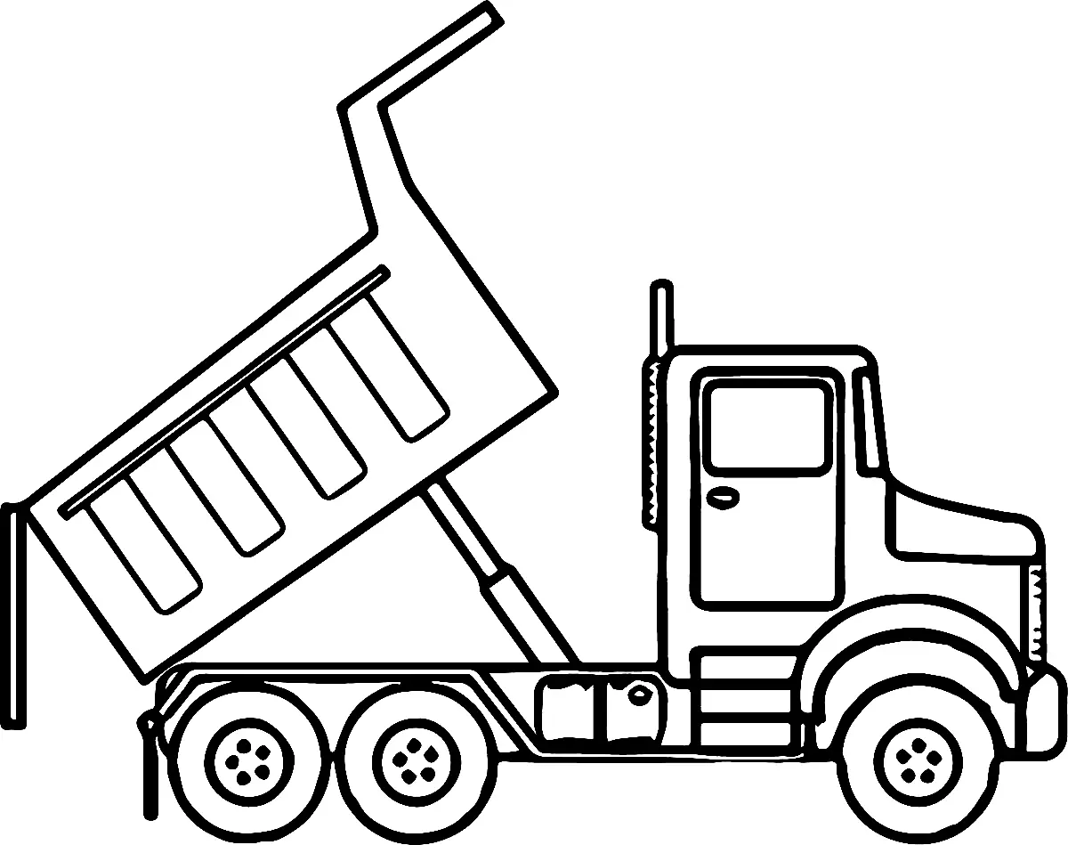 Dump Truck Coloring Pages 11