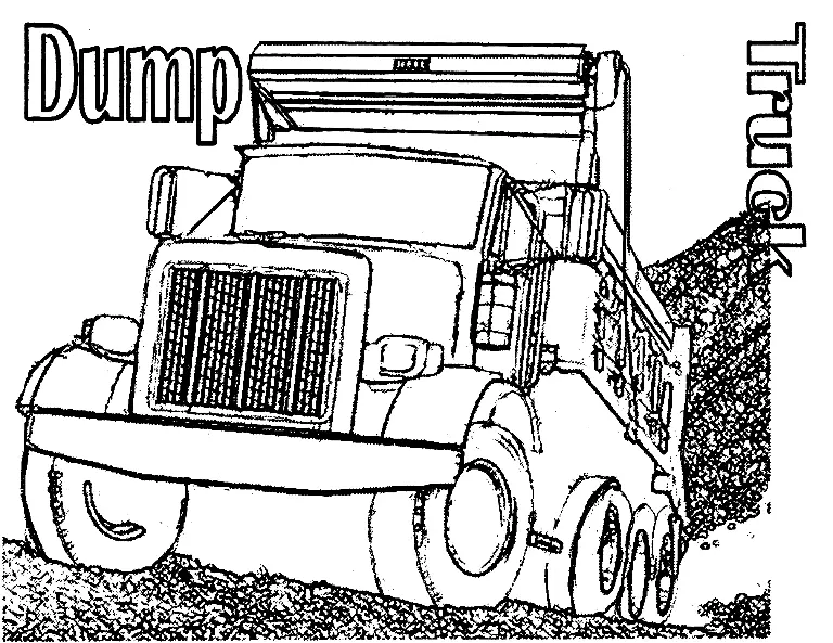 Dump Truck Coloring Pages 27