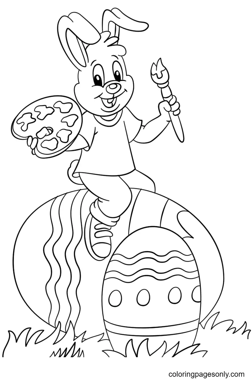 Easter Bunny Coloring Pages 55