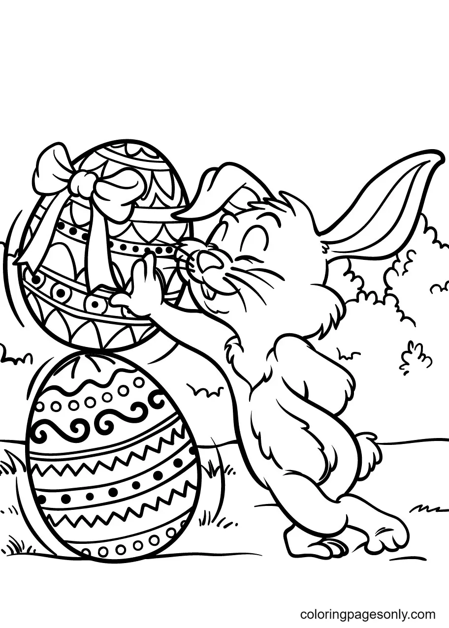 Easter Bunny Coloring Pages 60