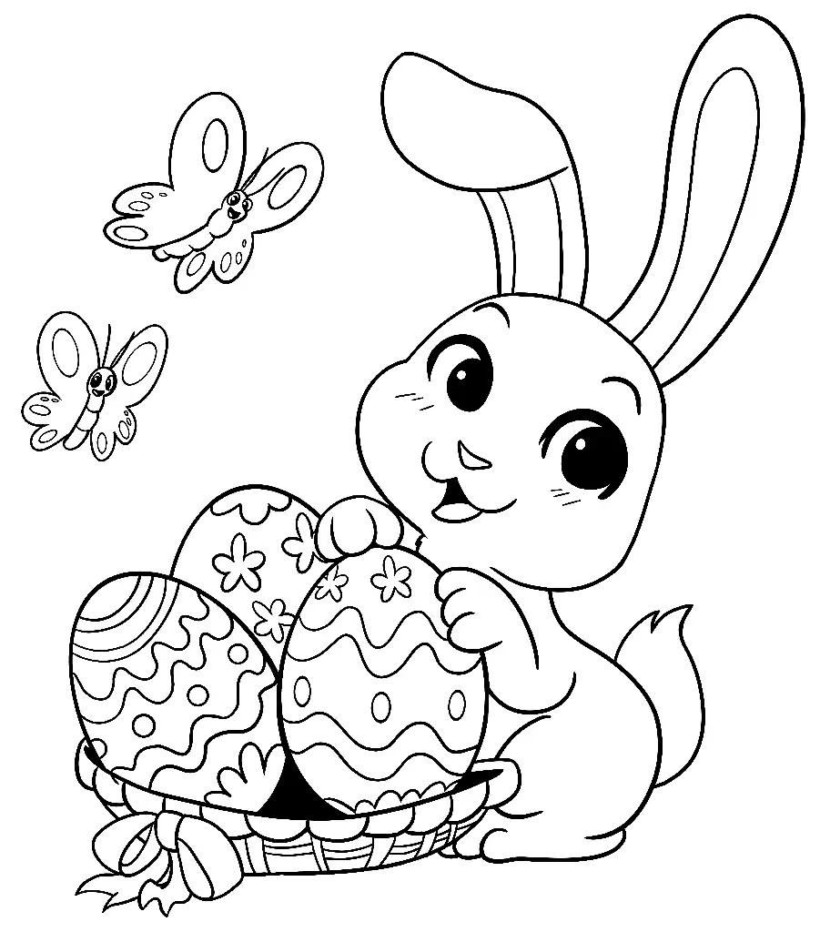 Easter Bunny Coloring Pages 63