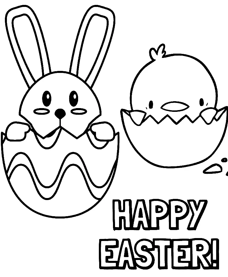 Easter Bunny Coloring Pages 68