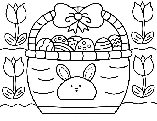 Conejito Pascua Para Colorear