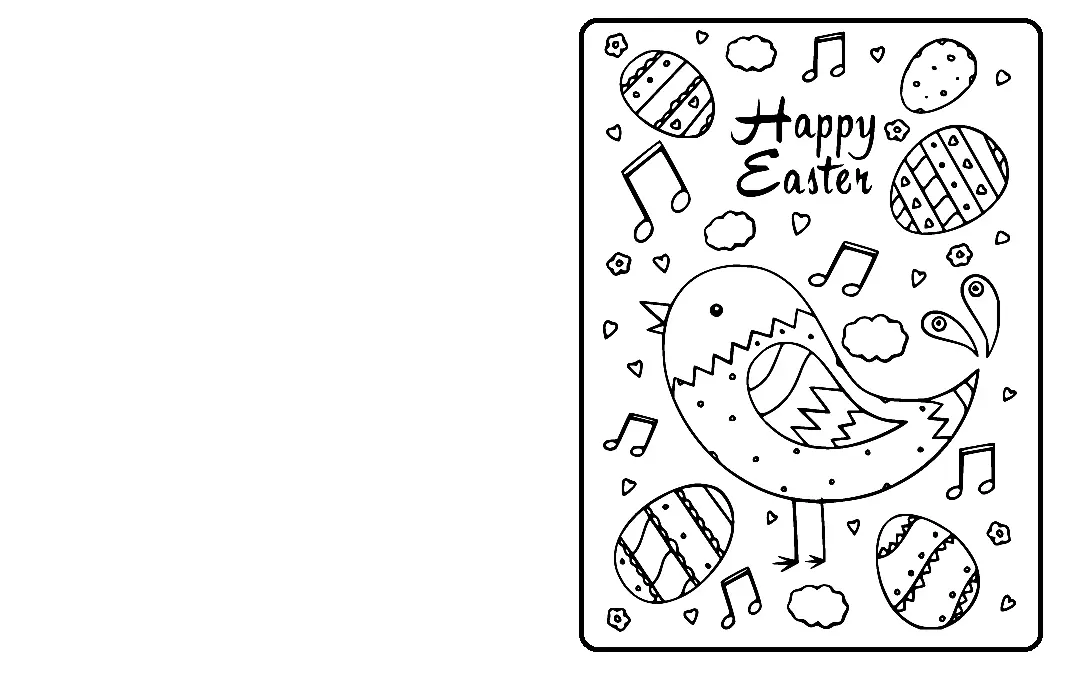 Easter Card Coloring Pages 24