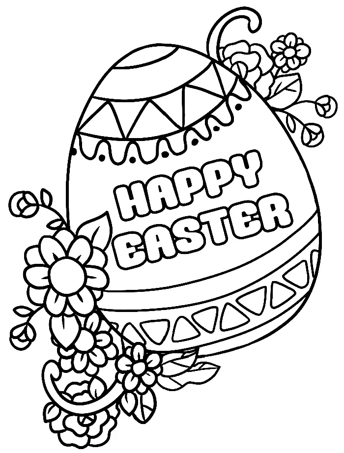 Easter Card Coloring Pages 25