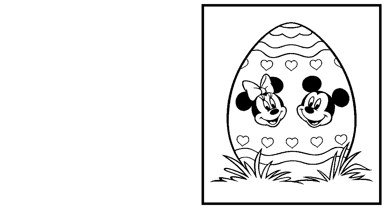 Easter Card Coloring Pages 4