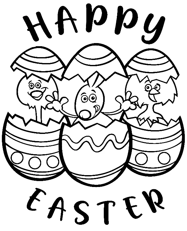 Easter Card Coloring Pages 9